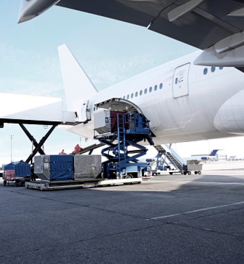 Passenger Plane being loaded.